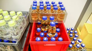 Duran bottles in Media Prep